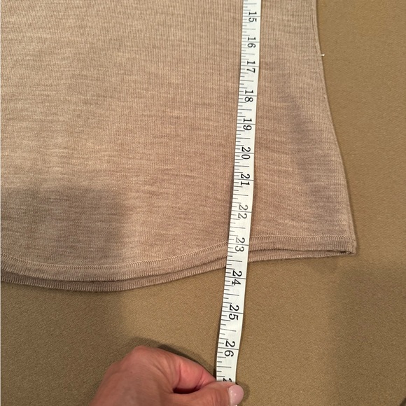 Belle Toujours Tan Wool Sweater from France with Fur Collar - size 1 X-Small - Picture 12 of 12